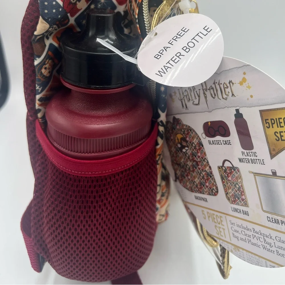 Harry Potter Kids Backpacking Backpack With Lunch Bag - School Bag Boys - 5pc